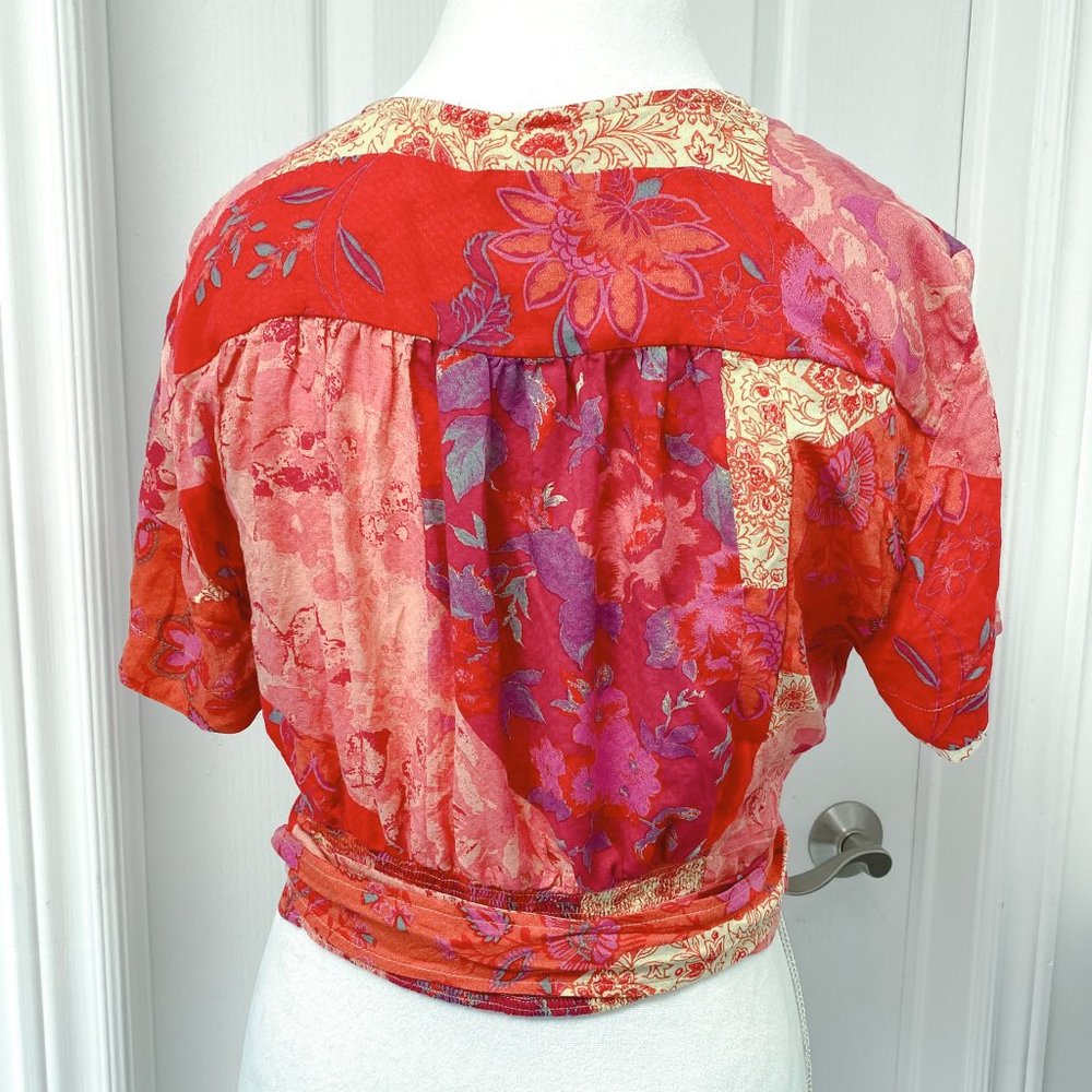 Free People - Ashley Summer Wrap Crop Top in Fun Combo - Picture 10 of 16